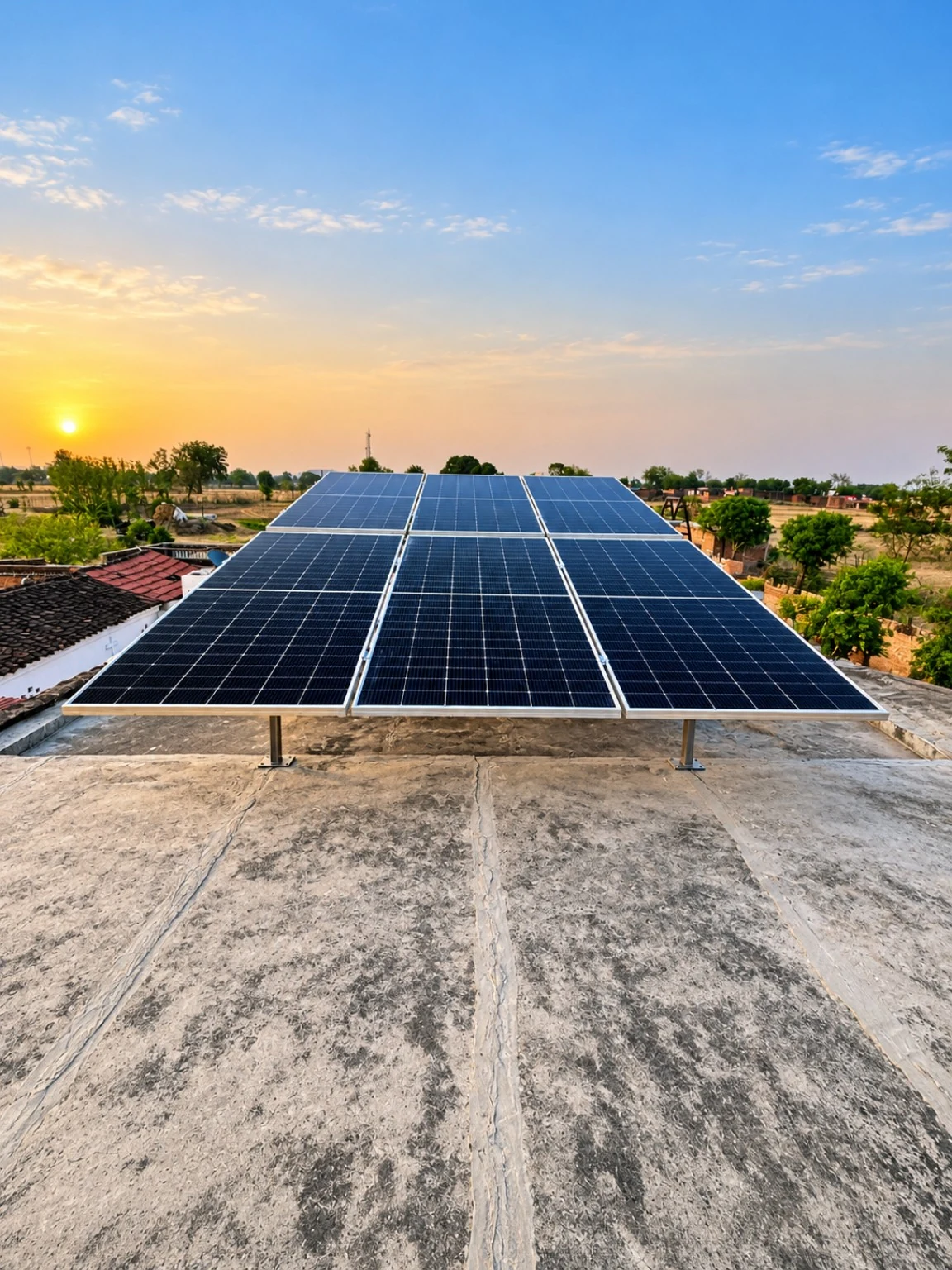 Solar panels installed on a residential rooftop